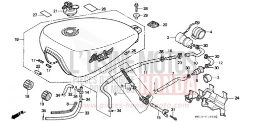 FUEL TANK VT600CL de 1990